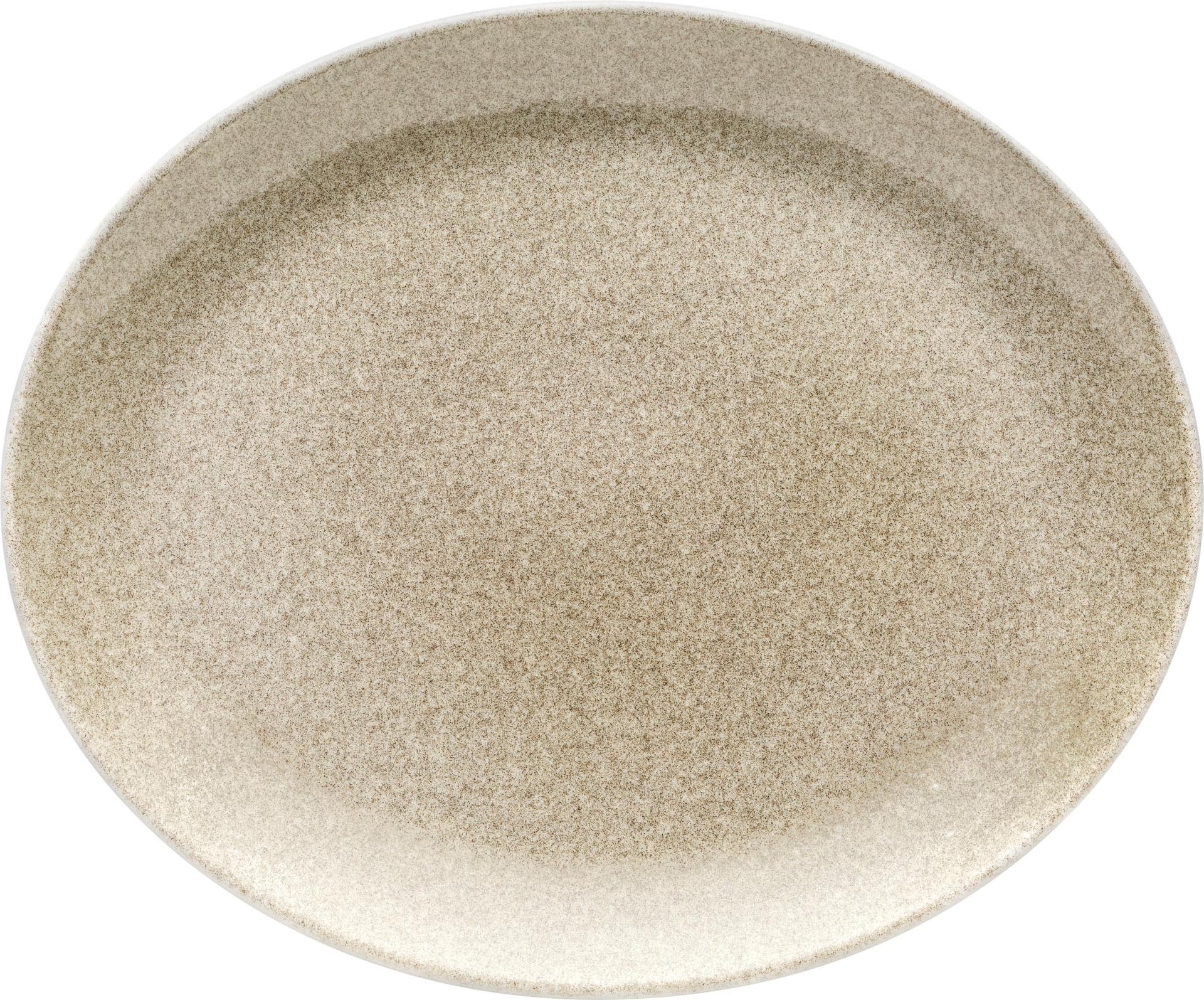 Porzellanserie "Shine" Sahara Platte flach oval, 31x25,5cm